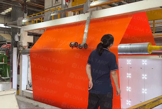 orange truck tarpaulin