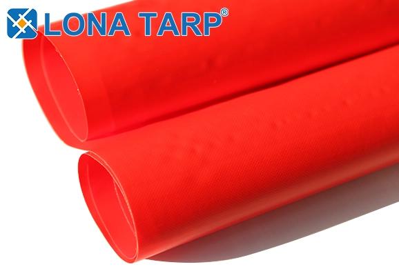 1000D18X18 500 gsm tarpaulin red