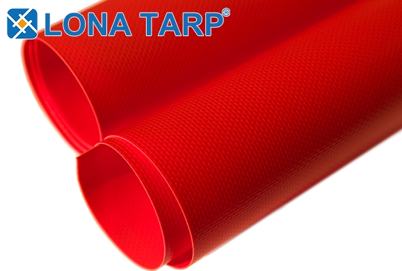 500D 18X17 640G red vinyl tarp