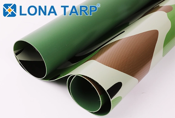 Camouflage PVC tarpaulin 950gsm 1000D20x20