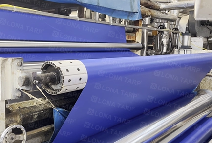 Blue PVC coated cloth