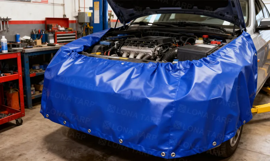 Car repair tarpaulin covering