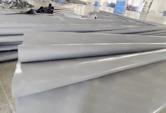 Gray PVC tarpaulin1