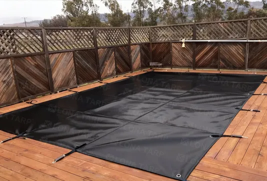 Black or dark-colored PVC tarp covers