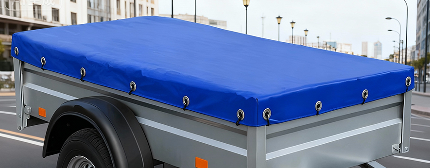 Blue PVC waterproof fabric