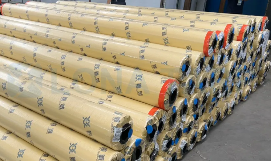 Color Tape wrapped tarpaulin roll