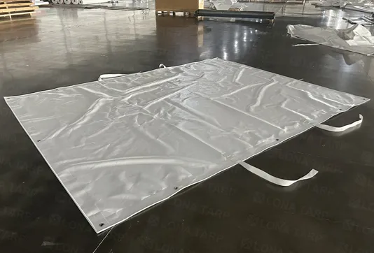 white tarpaulin covers
