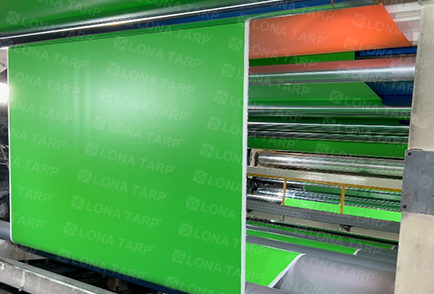 Manufacturing green PVC tarpaulins