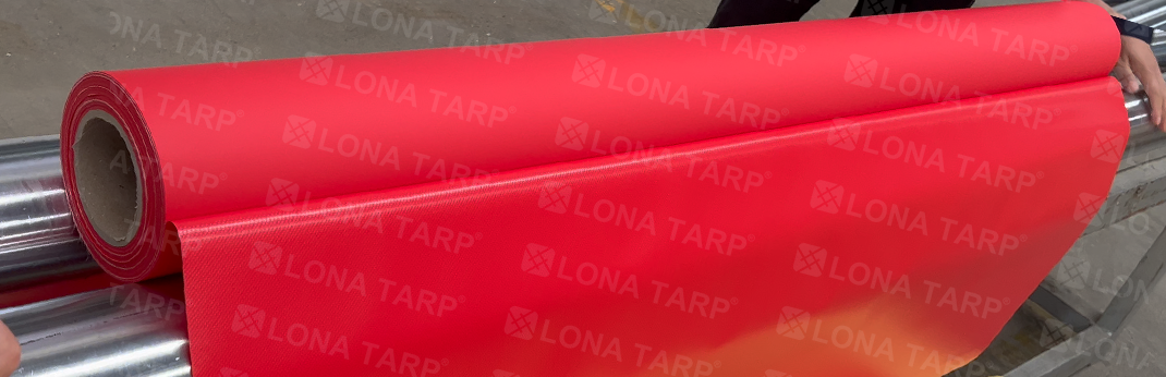 Red PVC tarpaulin1
