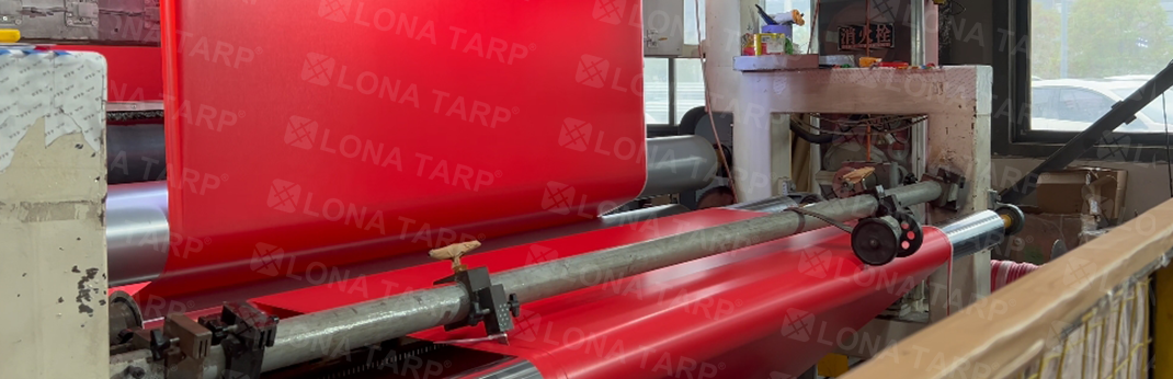 Red PVC tarpaulin2