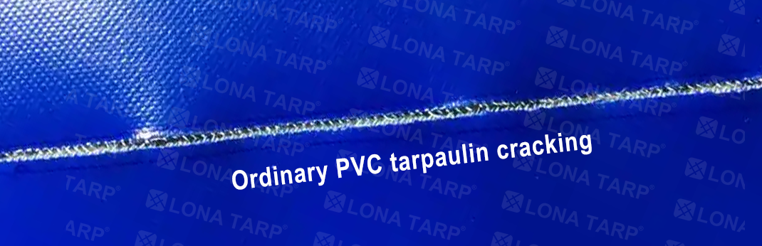 Ordinary PVC tarpaulin cracking1