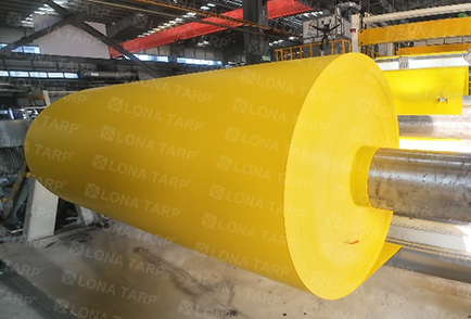 Yellow PVC inflatable tarpaulin