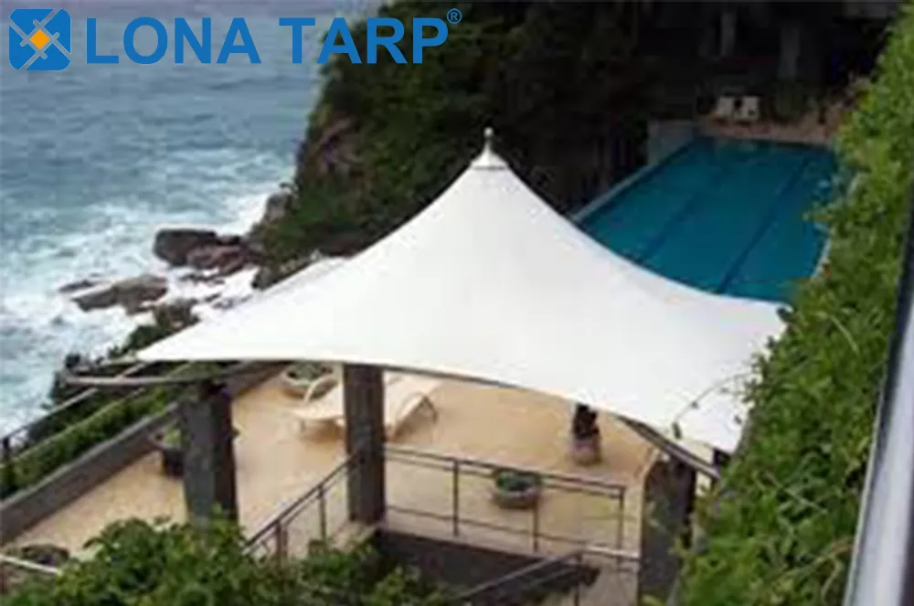 Garden and Resort with Tensioned Pavilion Structure-