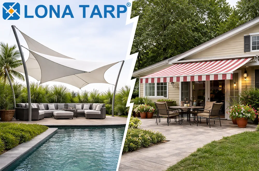 Tensile Fabric Shade vs Awning-